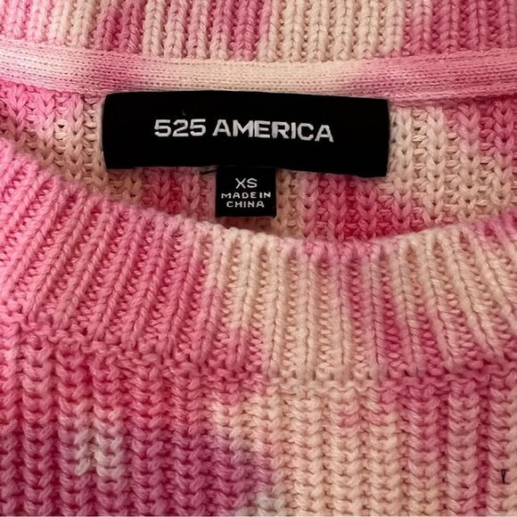 525 American Tye Dye Ribbed Crewneck Pullover Sweater Size XS - Picture 4 of 5